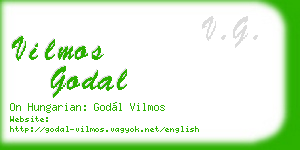 vilmos godal business card